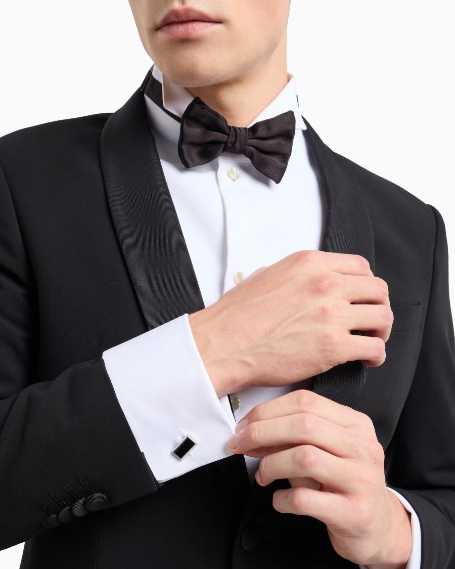 The world of armani GEMELLI IN ARGENTO 925 CON DETTAGLIO SMALTATO Negozio