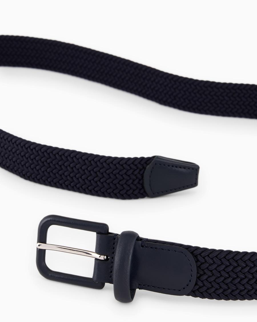 The world of armani CINTURA IN NASTRO INTRECCIATO E PELLE Moda