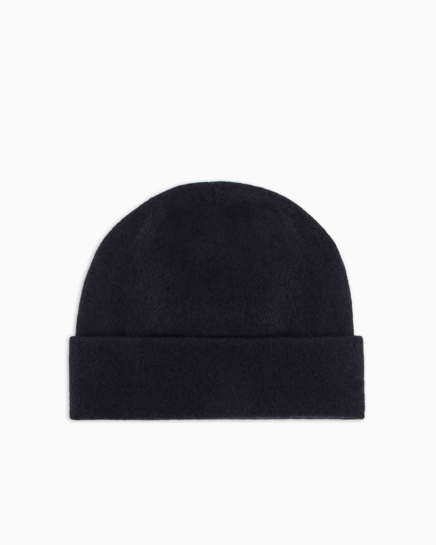 The world of armani CAPPELLO CUCULO IN CASHMERE CON RISVOLTO Spedizione gratuita