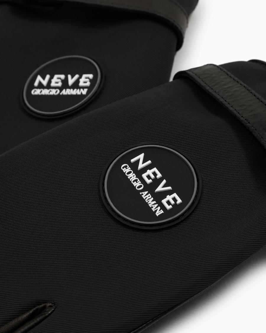 The world of armani GIORGIO ARMANI NEVE GUANTI IN NYLON E NAPPA Prezzo di fabbrica