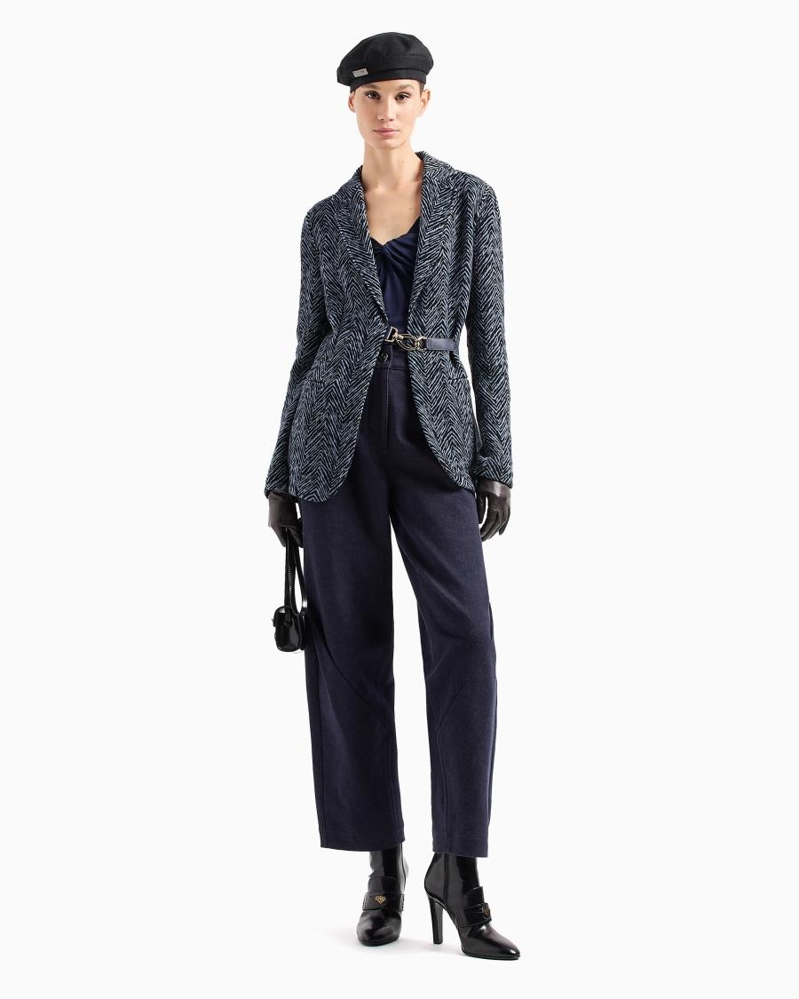 The world of armani MAGLIA CON SCOLLO A V IN JERSEY DI SETA E VISCOSA Smaltimento dello stoccaggio