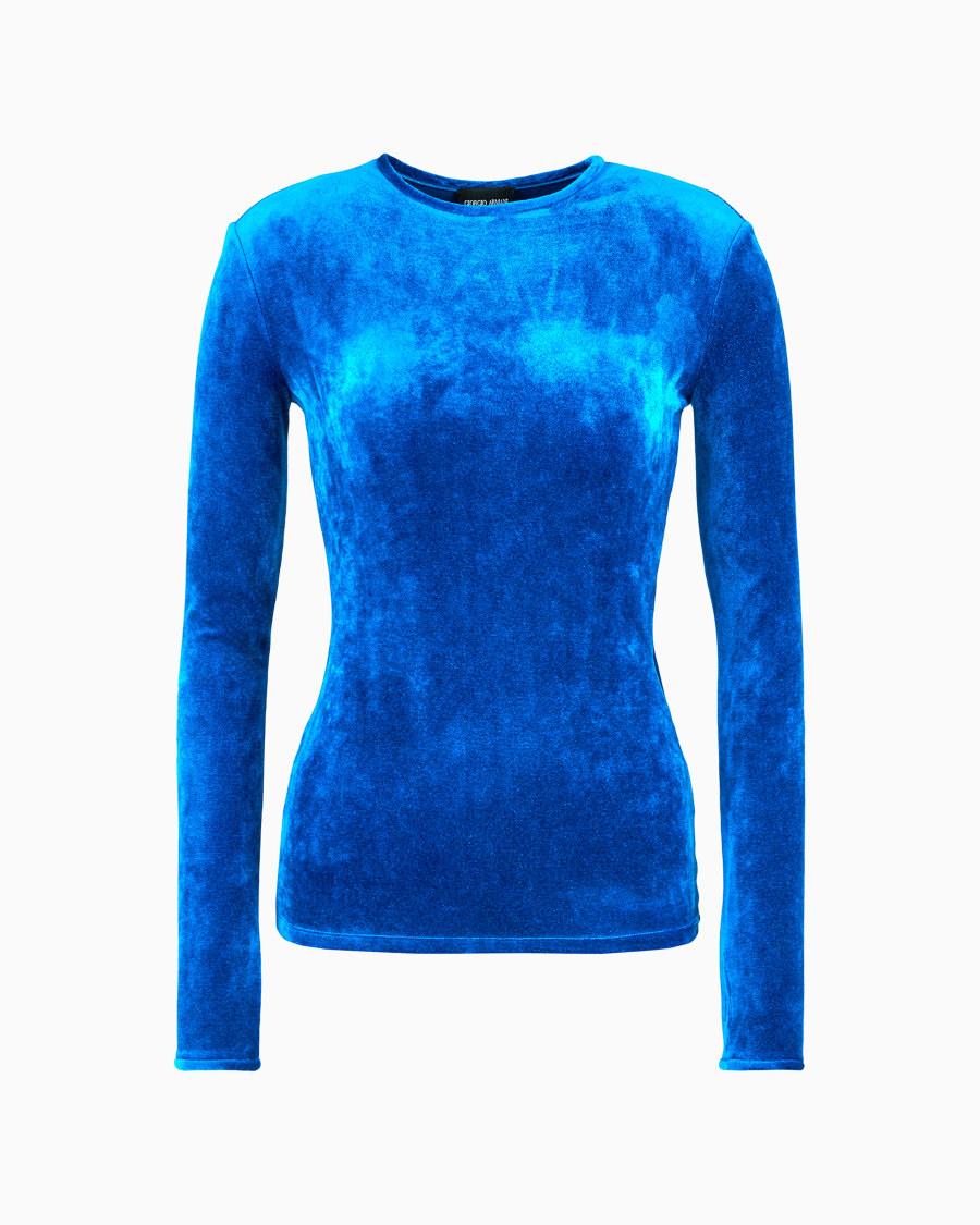The world of armani MAGLIA GIROCOLLO IN CINIGLIA DI MISTO VISCOSA ASV