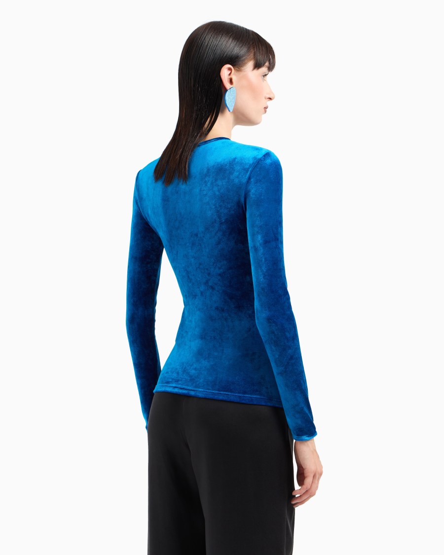 The world of armani MAGLIA GIROCOLLO IN CINIGLIA DI MISTO VISCOSA ASV Latest fashion
