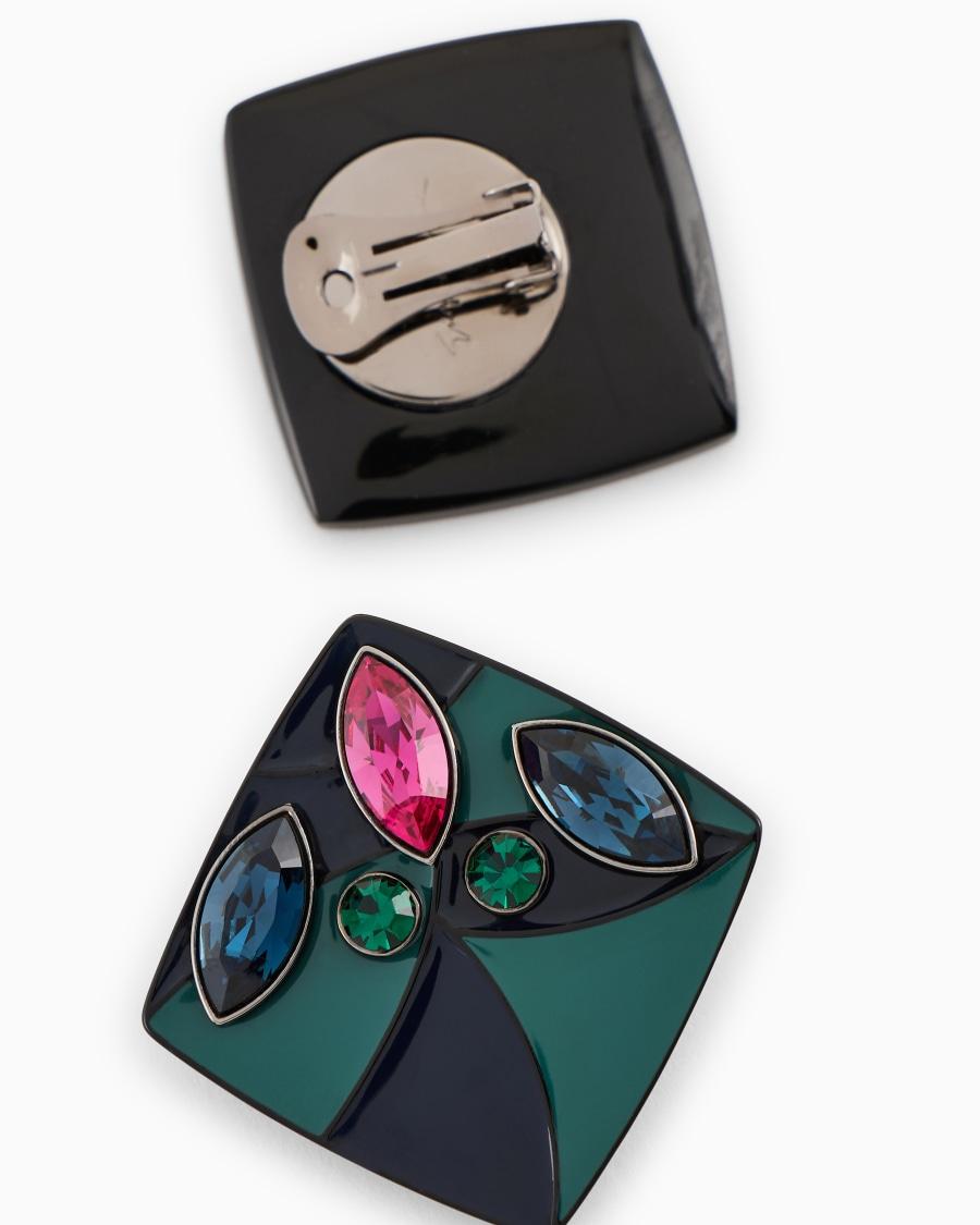 The world of armani ORECCHINI A CLIP SMALTATI CON CRISTALLI SWAROVSKI Lightning offer
