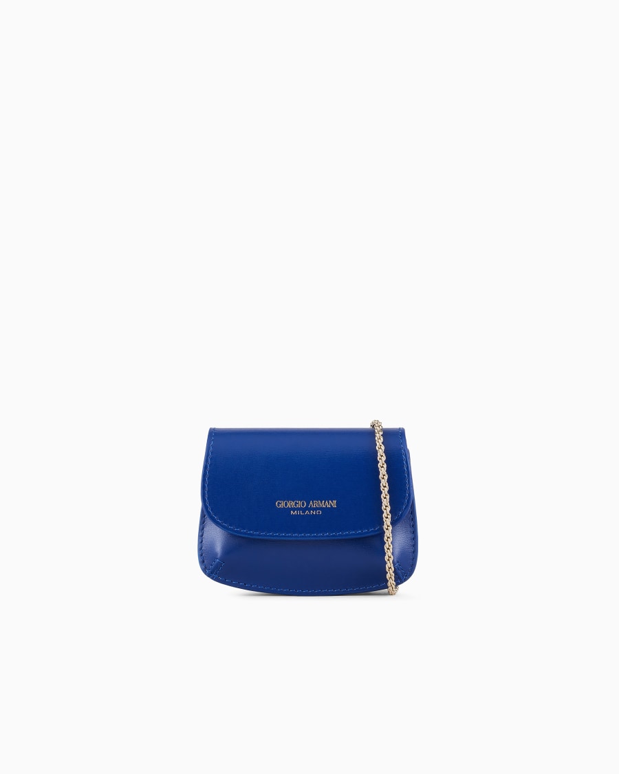 The world of armani BORSA CHARM MINI LA PRIMA IN PELLE PALMELLATA Liquidazione