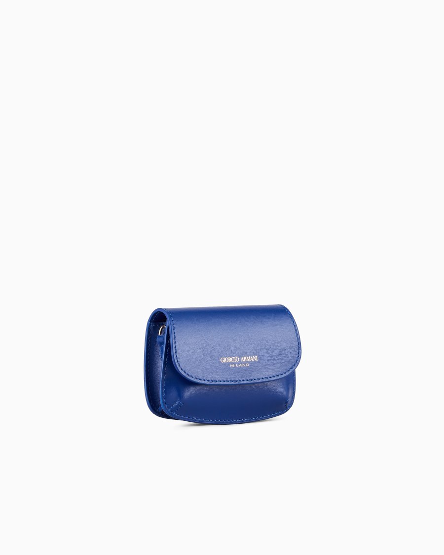 The world of armani BORSA CHARM MINI LA PRIMA IN PELLE PALMELLATA Liquidazione