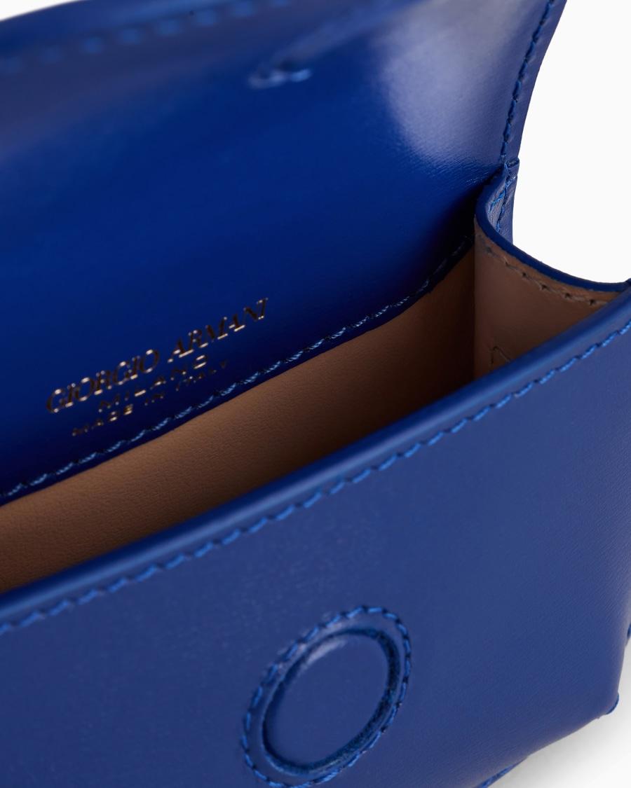 The world of armani BORSA CHARM MINI LA PRIMA IN PELLE PALMELLATA Liquidazione