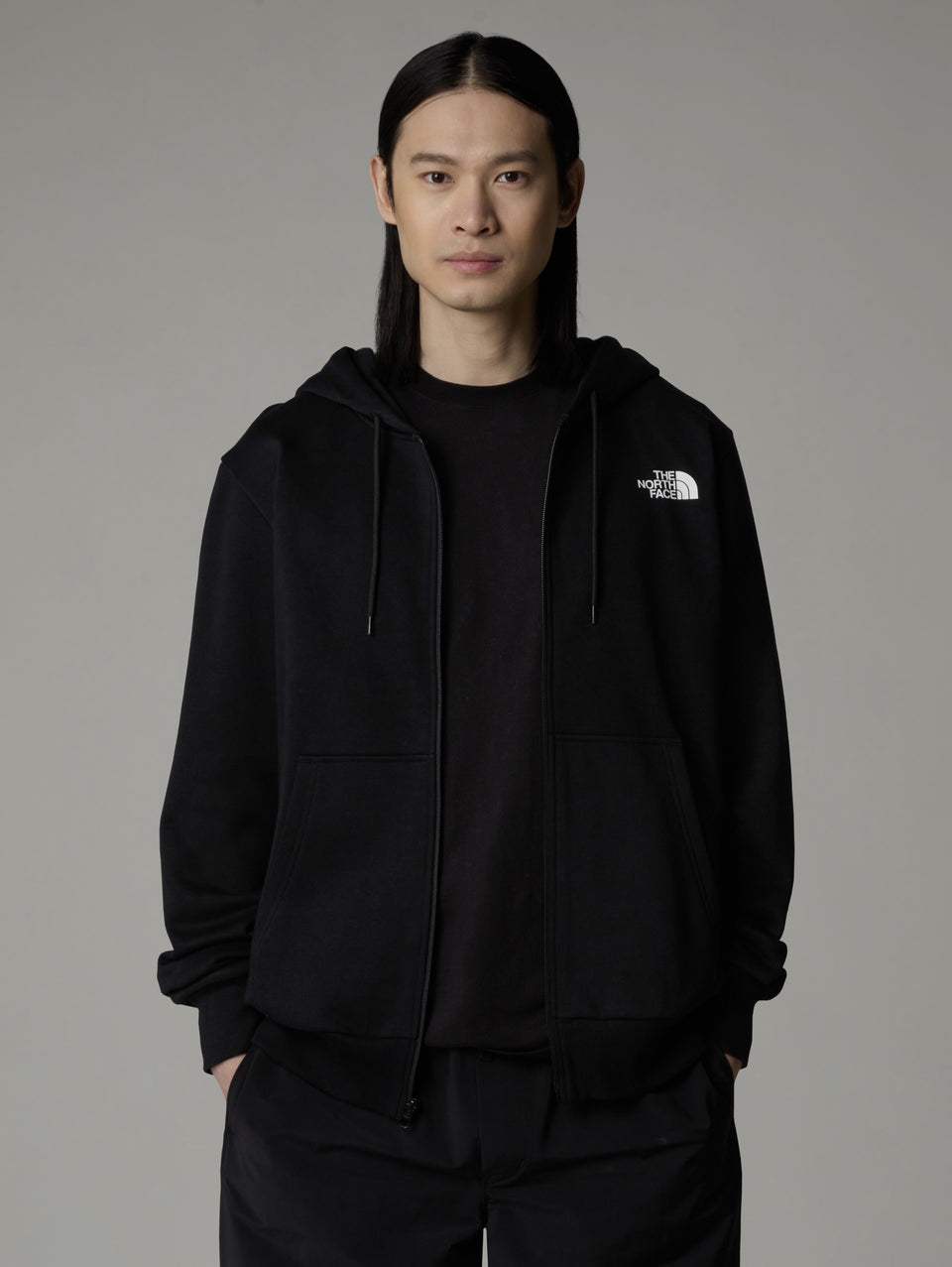 THE NORTH FACE Felpa con Cappuccio e Cerniera Nero Nuova