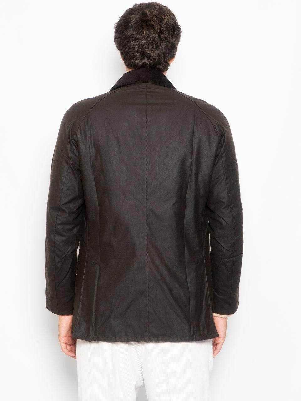 BARBOUR Giacca Ashby in Cotone Cerato Oliva In Linea