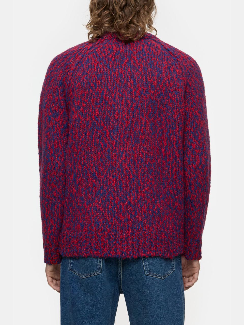 CLOSED Maglione in Lana Mouliné Rosso/Blu Qualità