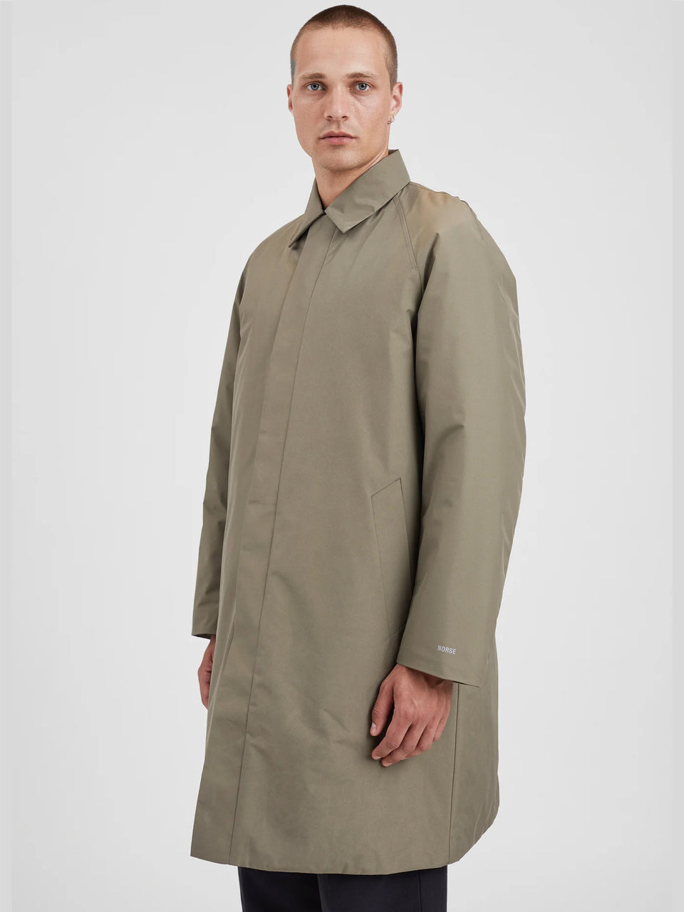 NORSE PROJECTS Cappotto Impermeabile in Membrana Verde Vendita