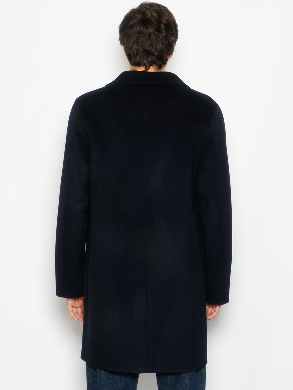 AMARANTO Cappotto Monopetto Tre Quarti Navy Consegna Veloce