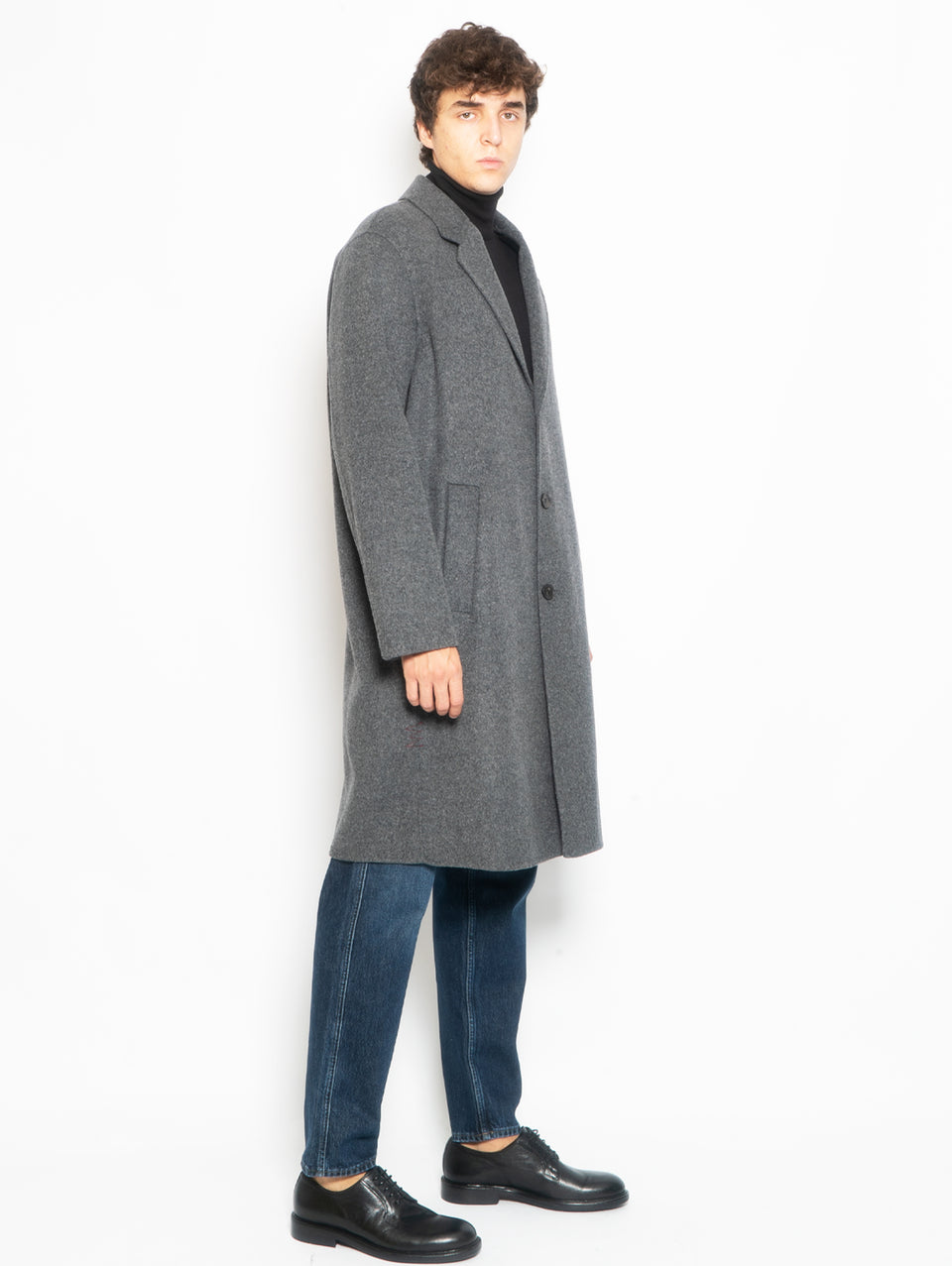 AMARANTO Cappotto Over Fit Monopetto Sfoderato Piombo Fino Al -60%