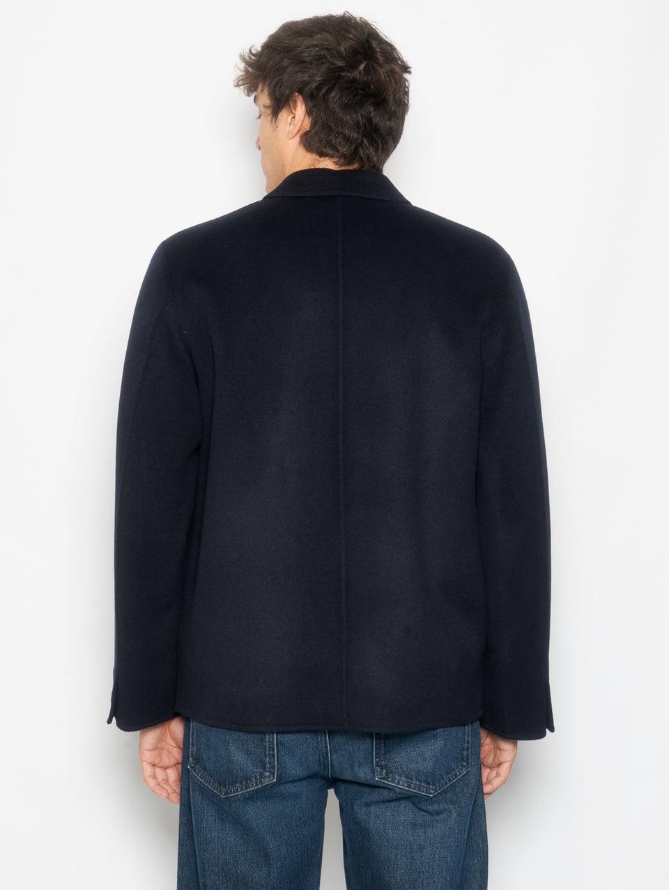 AMARANTO Giacca Worker in Cashmere e Lana Navy Shopping Online