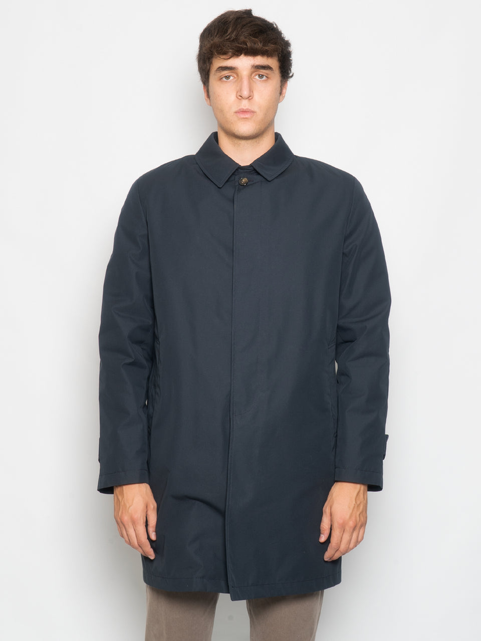 L'IMPERMEABILE Cappotto Car Coat con Interno in Lana Martin Blu Convenienza