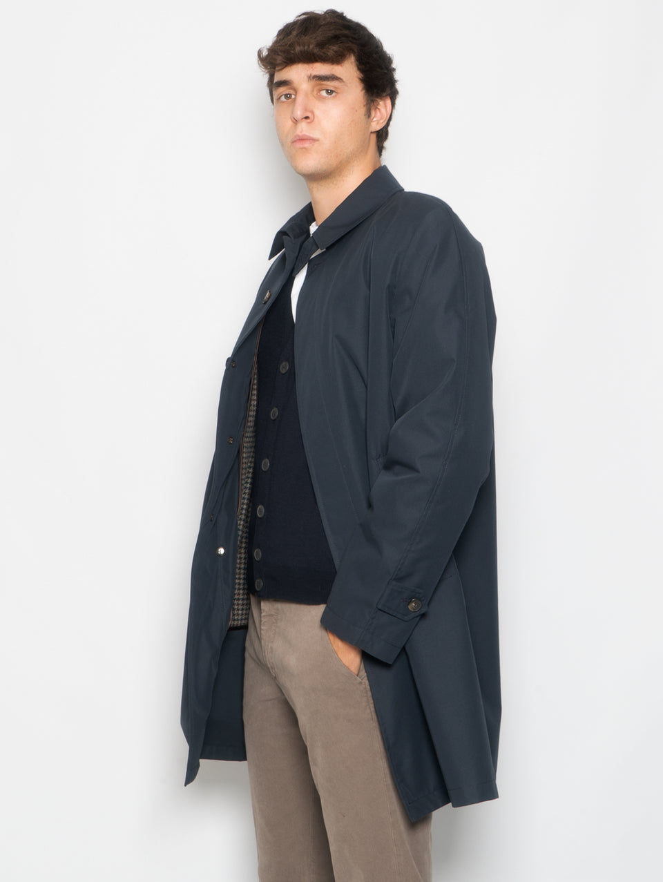 L'IMPERMEABILE Cappotto Car Coat con Interno in Lana Martin Blu Convenienza