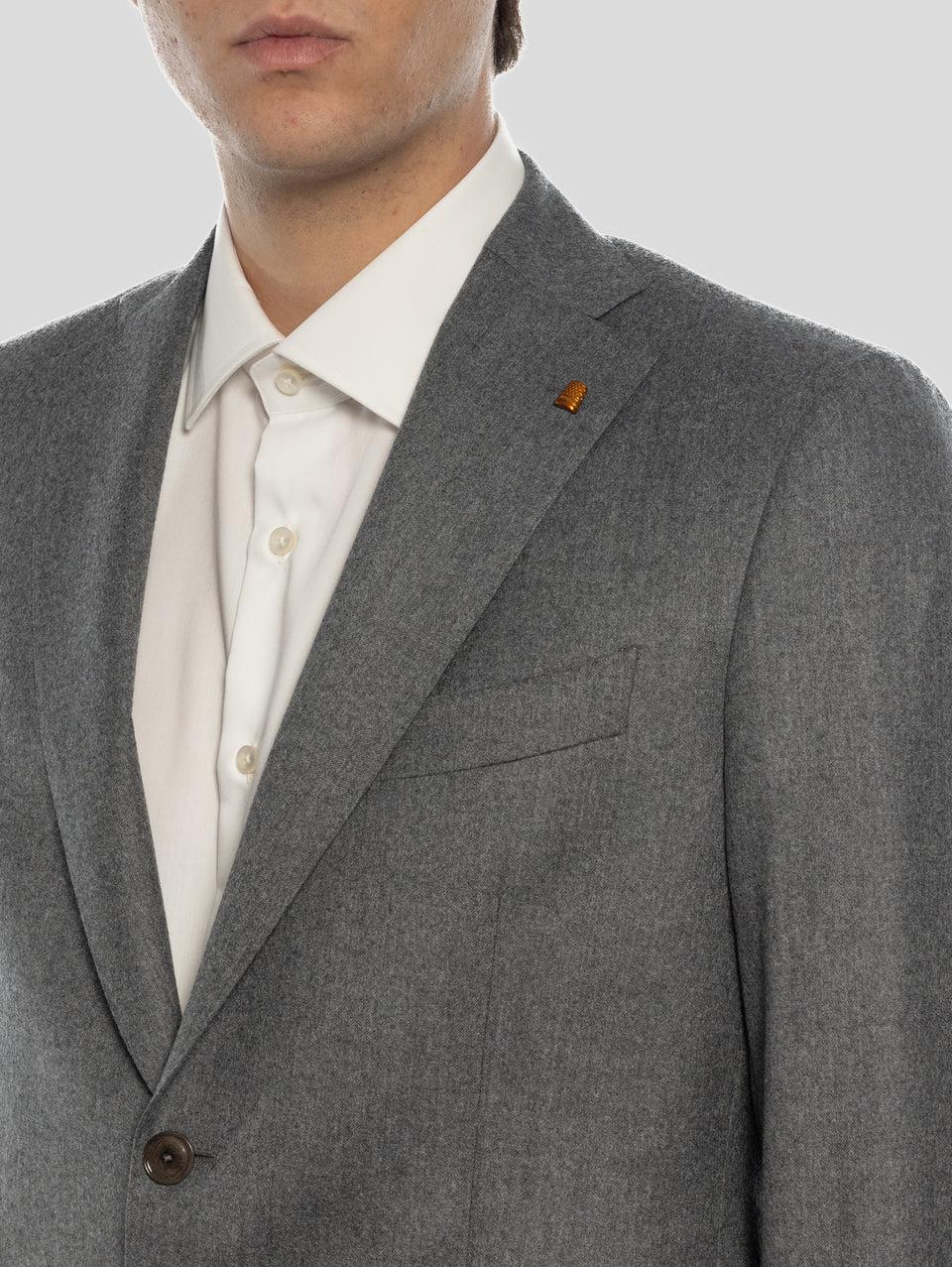 SARTORIA LATORRE Completo in Lana Grigio Melange Sconto