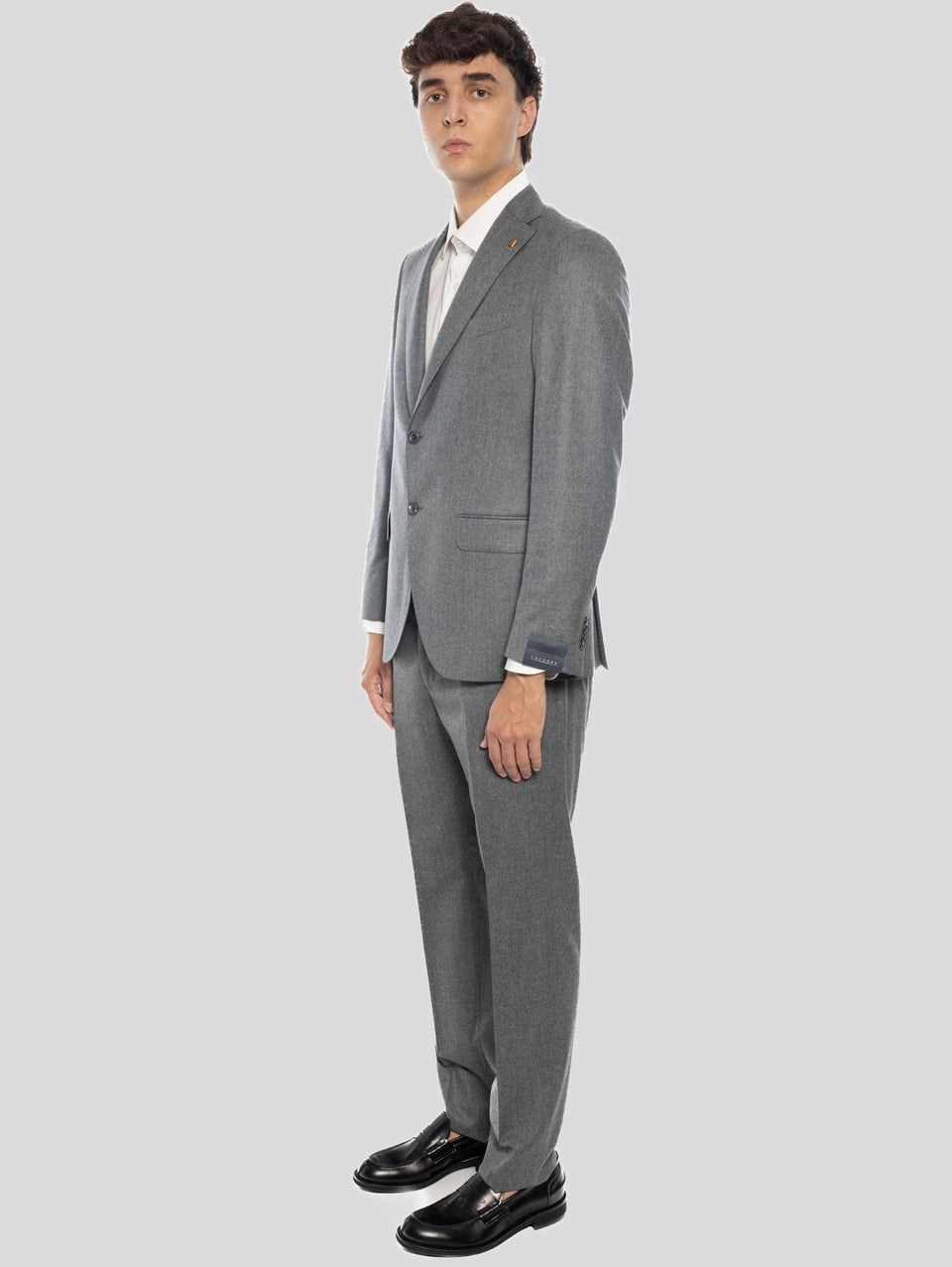 SARTORIA LATORRE Completo in Lana Grigio Melange Sconto