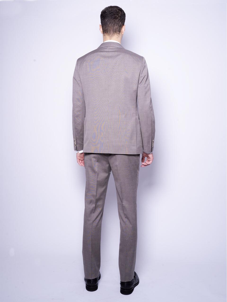 PAOLONI Completo in Lana e Cotone Armaturato Marrone Outlet