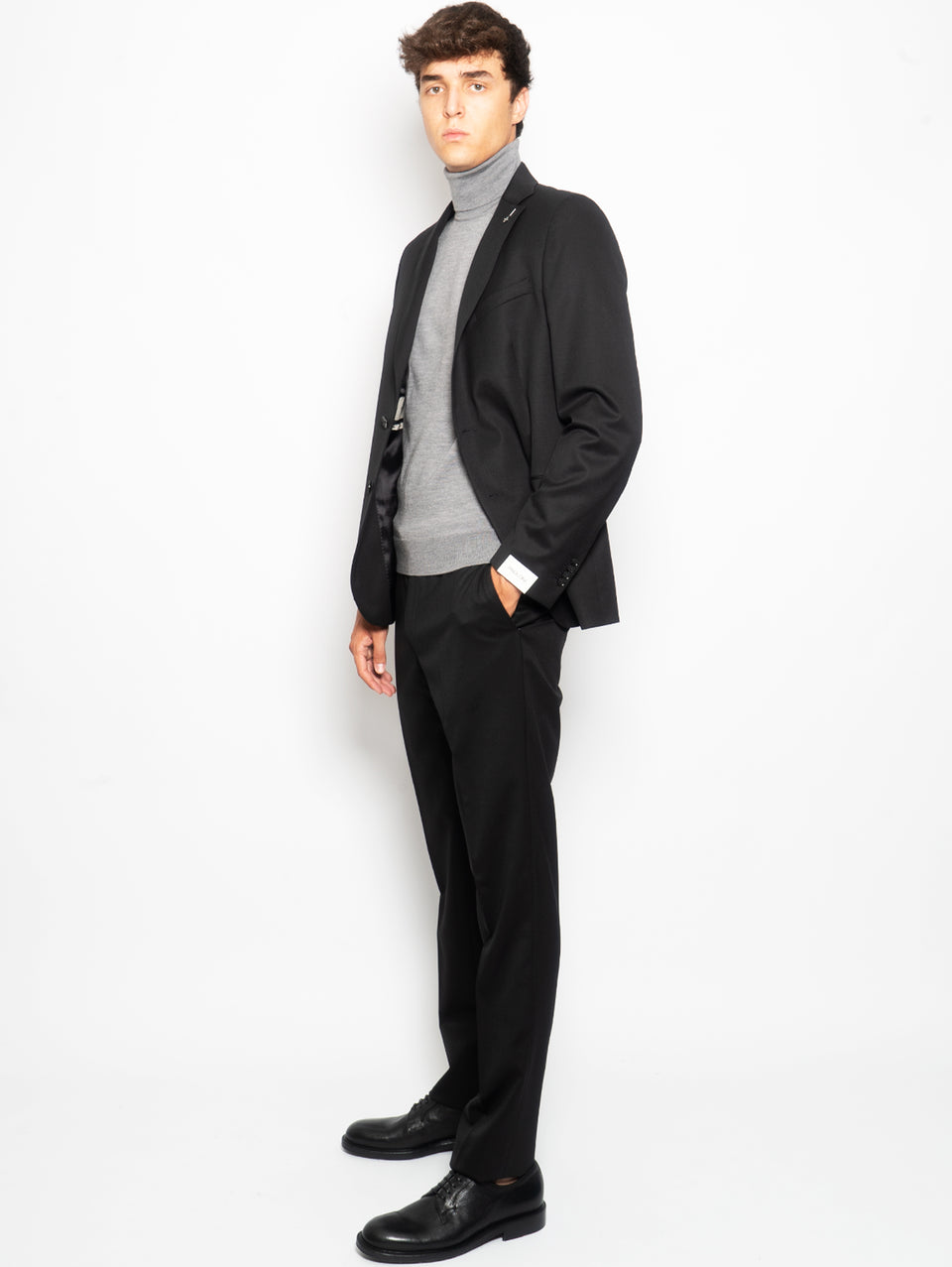 PAOLONI Completo in Lana Stretch Slim Nero I Più Venduti