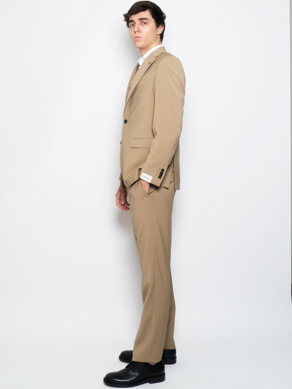 PAOLONI Completo in Fresco Lana Archivio Beige In Saldo