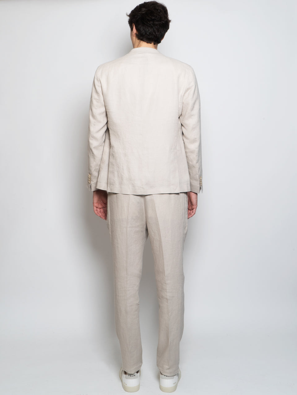 MANUEL RITZ Completo in Lino Lavato Beige Saldi