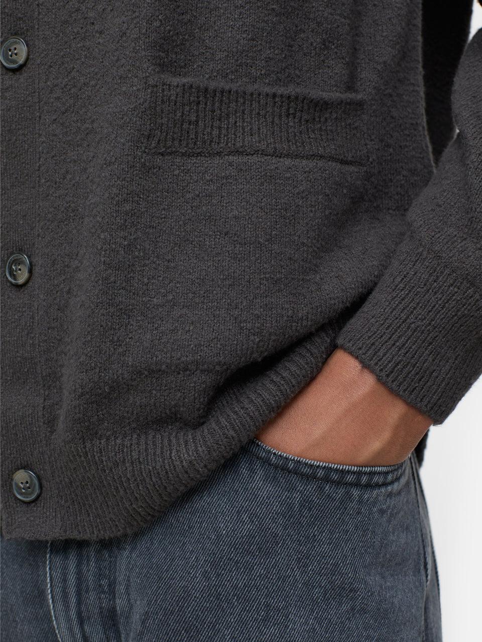CLOSED Cardigan in Cotone Effetto Spazzolato Marrone Italia