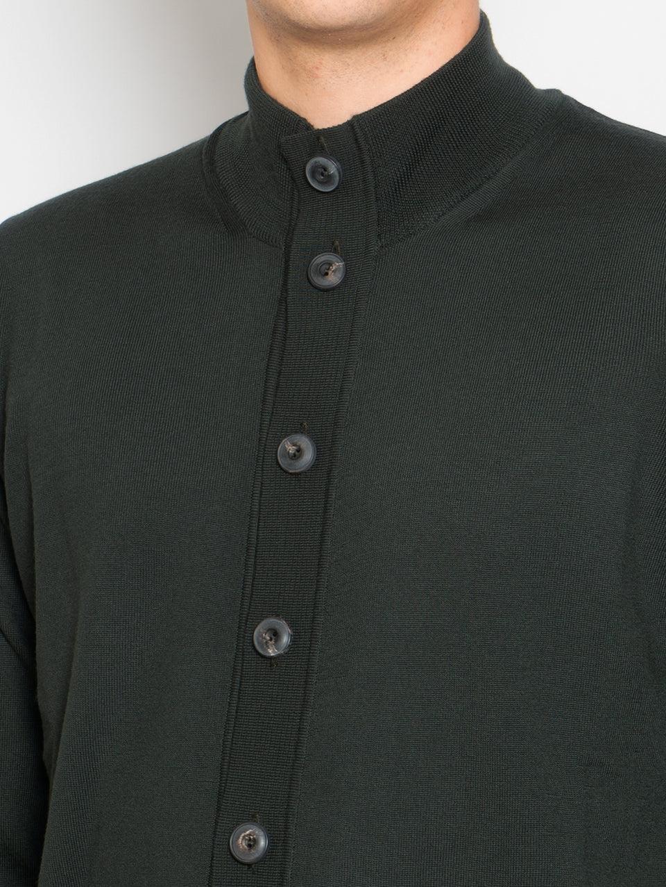 ALPHA STUDIO Cardigan con Bottoni in Merinos Selva Qualità