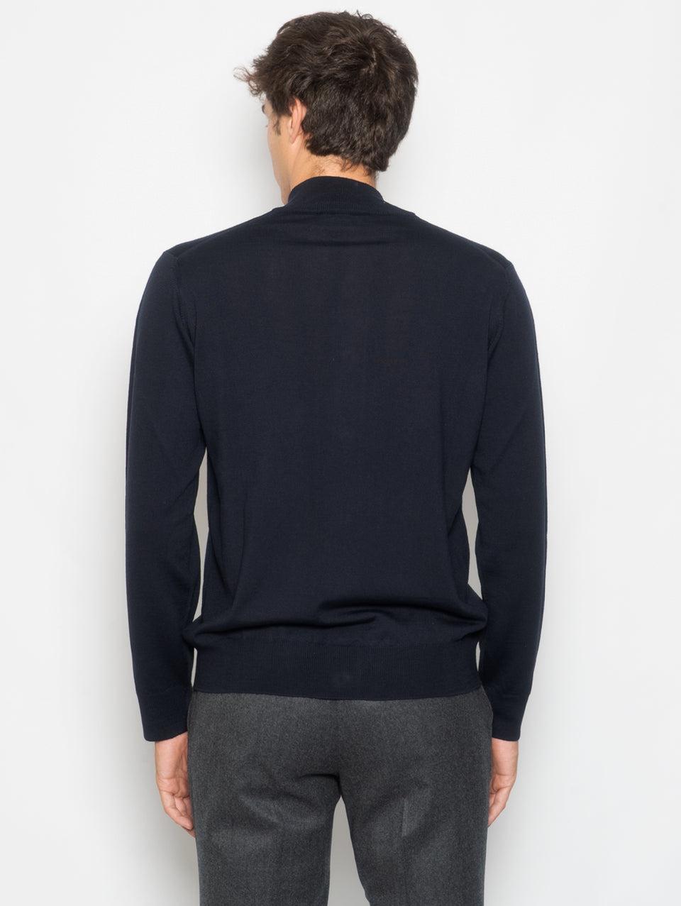 ALPHA STUDIO Cardigan con Bottoni in Merinos Blu Vendita