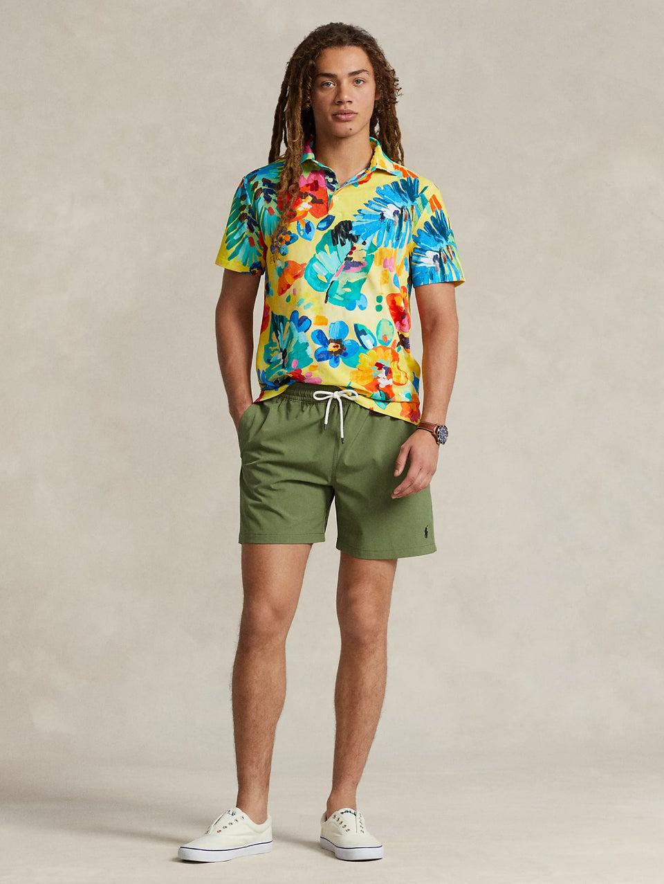 RALPH LAUREN Boxer da Mare Stretch Verde Sottocosto