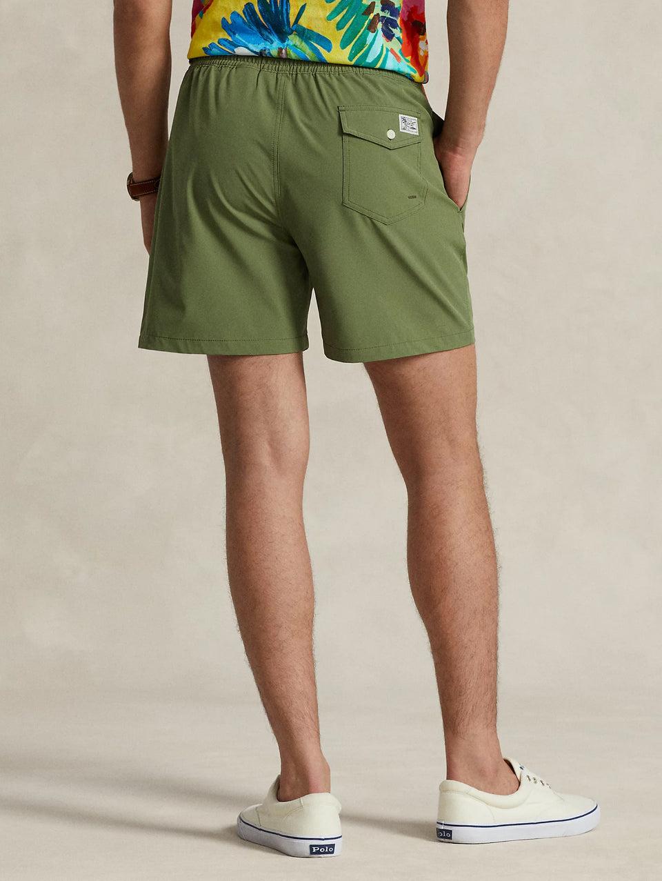 RALPH LAUREN Boxer da Mare Stretch Verde Sottocosto