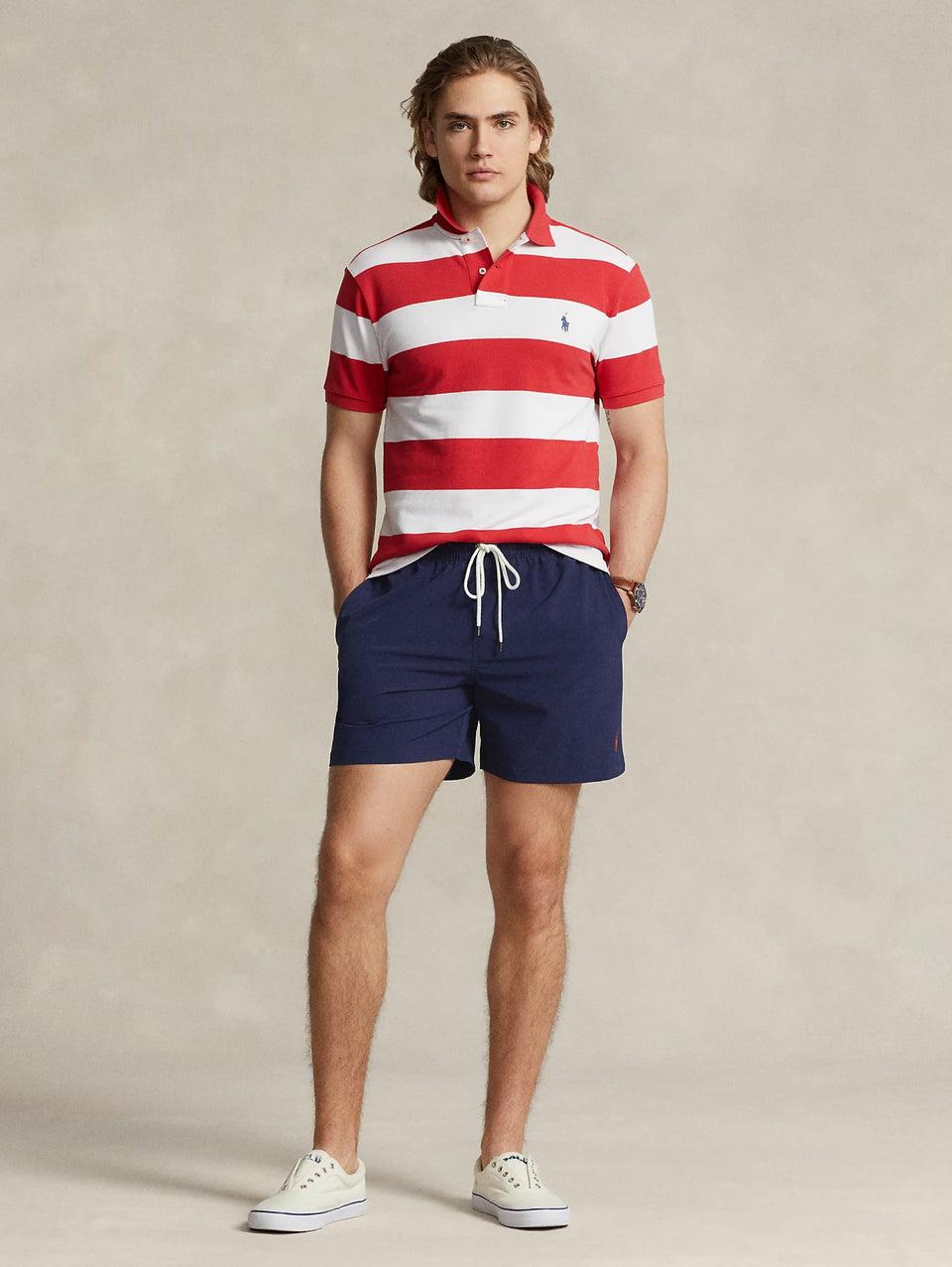 RALPH LAUREN Boxer da Mare Stretch Blu Navy Sconto