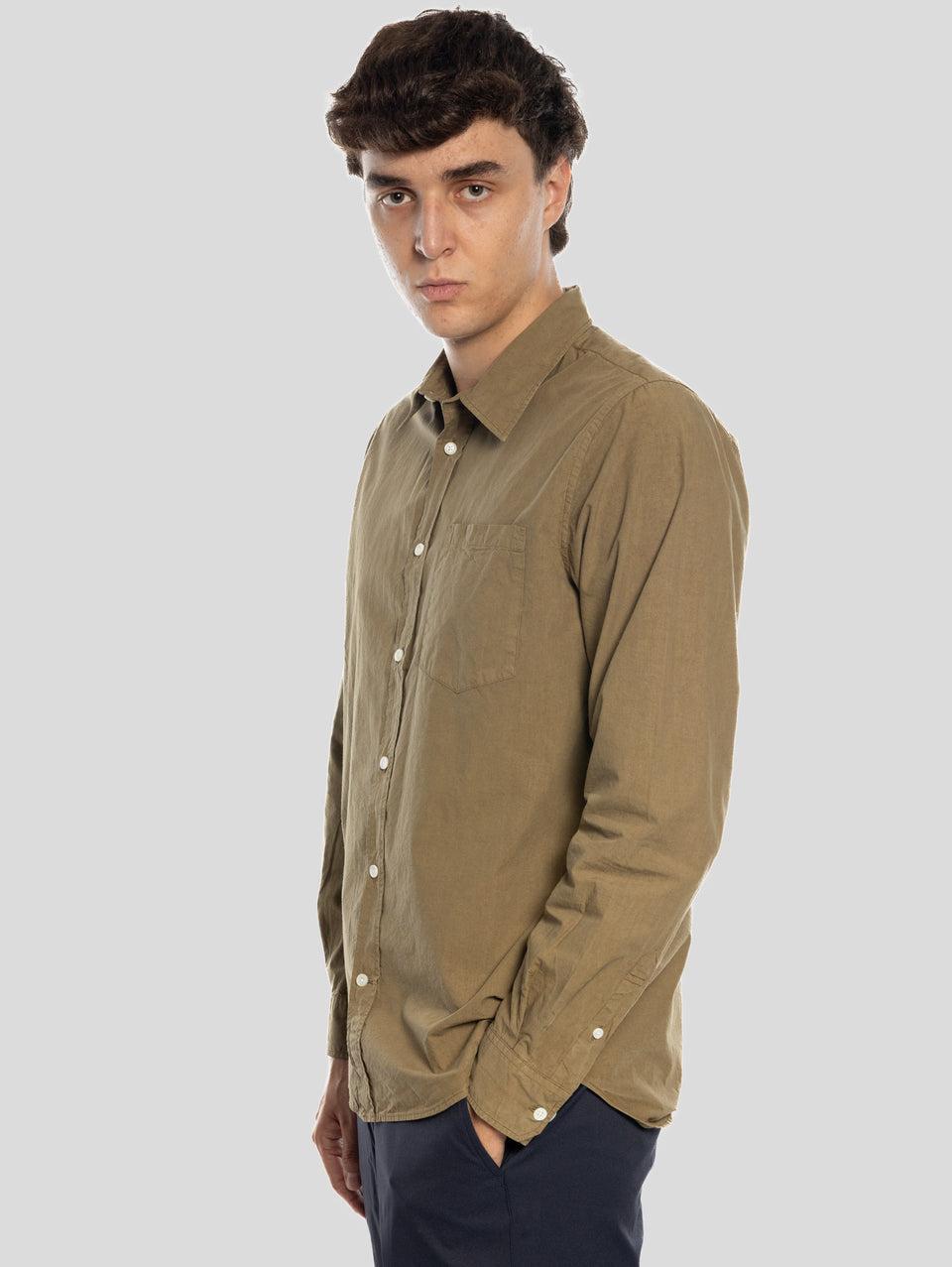 NORSE PROJECTS Camicia in Cotone Tinta in Capo Verde 2025