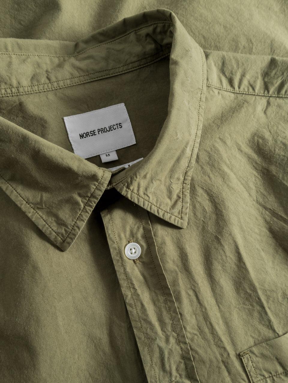 NORSE PROJECTS Camicia in Cotone Tinta in Capo Verde 2025
