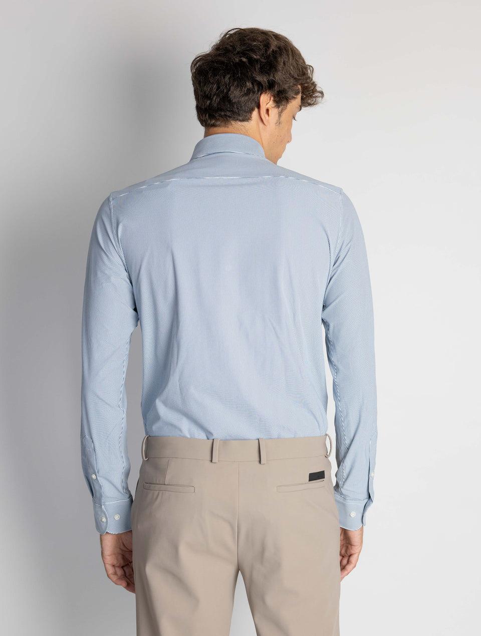 RRD Camicia a Righe Slim Fit Blu/Bianco Nuovo