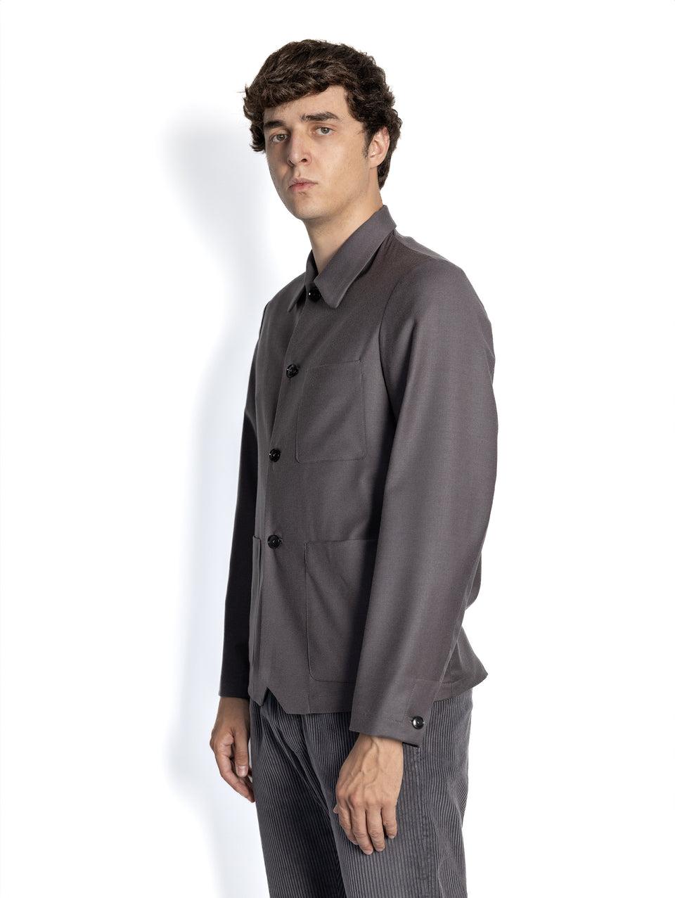 BARENA VENEZIA Overshirt in Flanella Malva Vendita