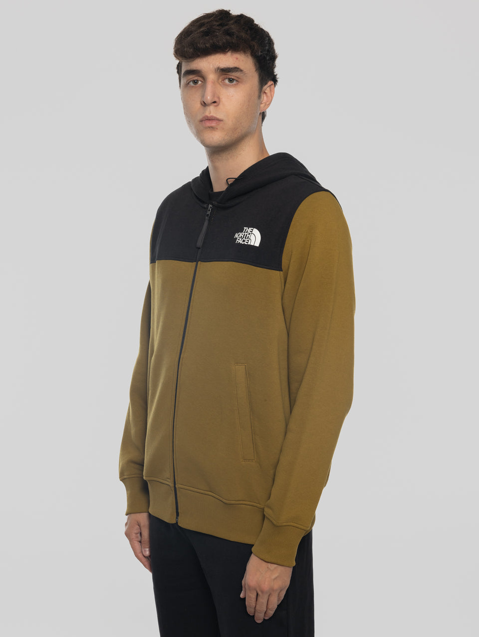 THE NORTH FACE Felpa con Cappuccio e Cerniera Verde Soddisfazione Garantita