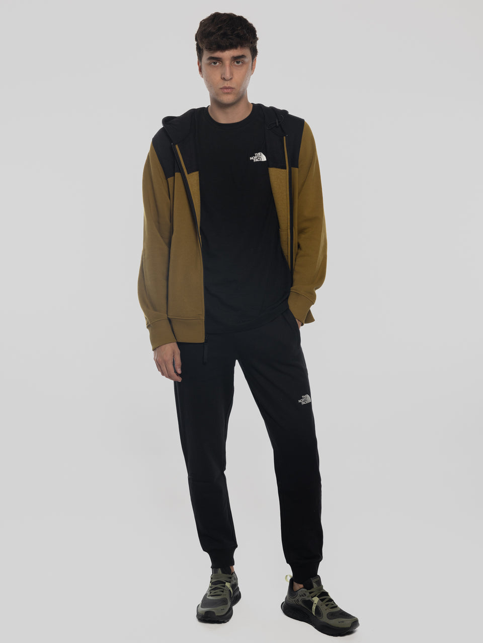 THE NORTH FACE Felpa con Cappuccio e Cerniera Verde Soddisfazione Garantita