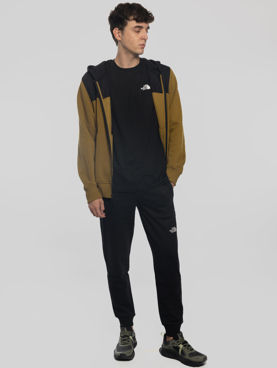 THE NORTH FACE Felpa con Cappuccio e Cerniera Verde Soddisfazione Garantita