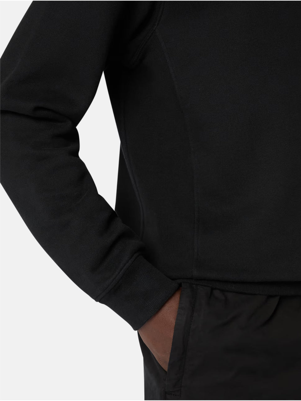 STONE ISLAND Felpa Girocollo in Cotone Nero Online