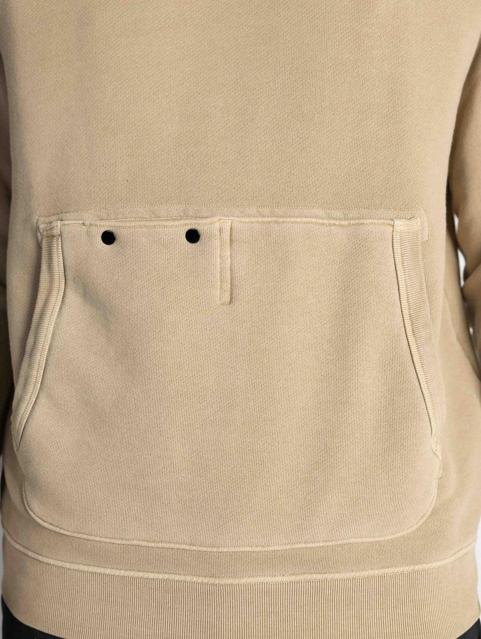 STONE ISLAND Felpa con Cappuccio e Tasca Marsupio Biscotto Outlet