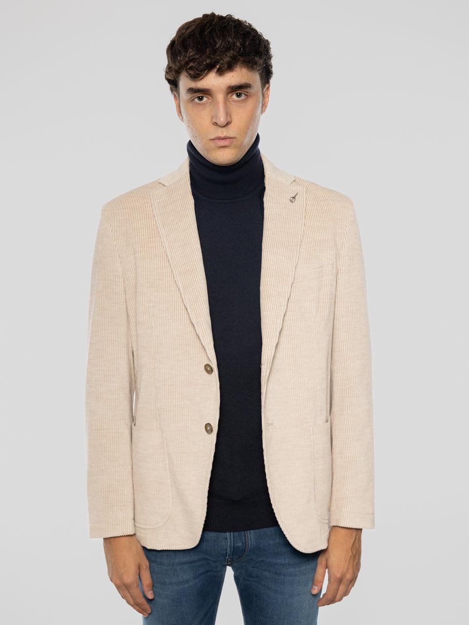 PAOLONI Giacca in Velluto a Coste Beige Offerte