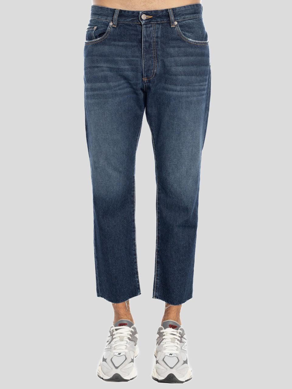 ICON DENIM Jeans Josh con Orlo Sfrangiato Blu