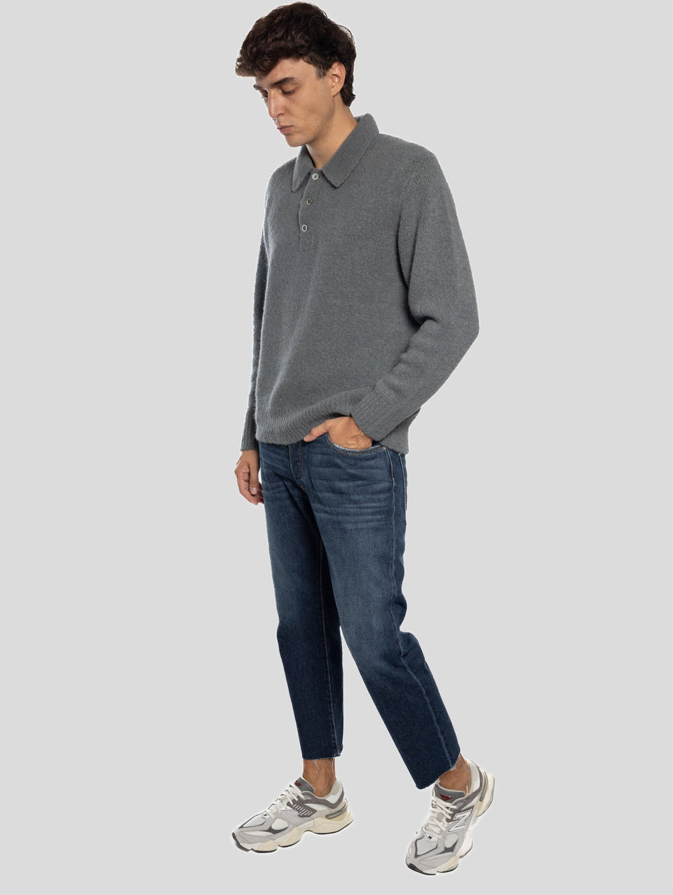ICON DENIM Jeans Josh con Orlo Sfrangiato Blu Sottocosto