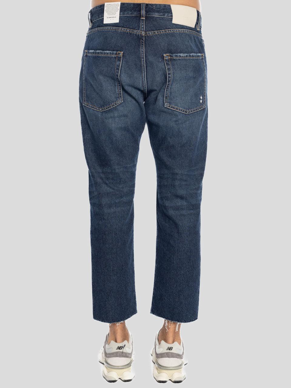 ICON DENIM Jeans Josh con Orlo Sfrangiato Blu Sottocosto