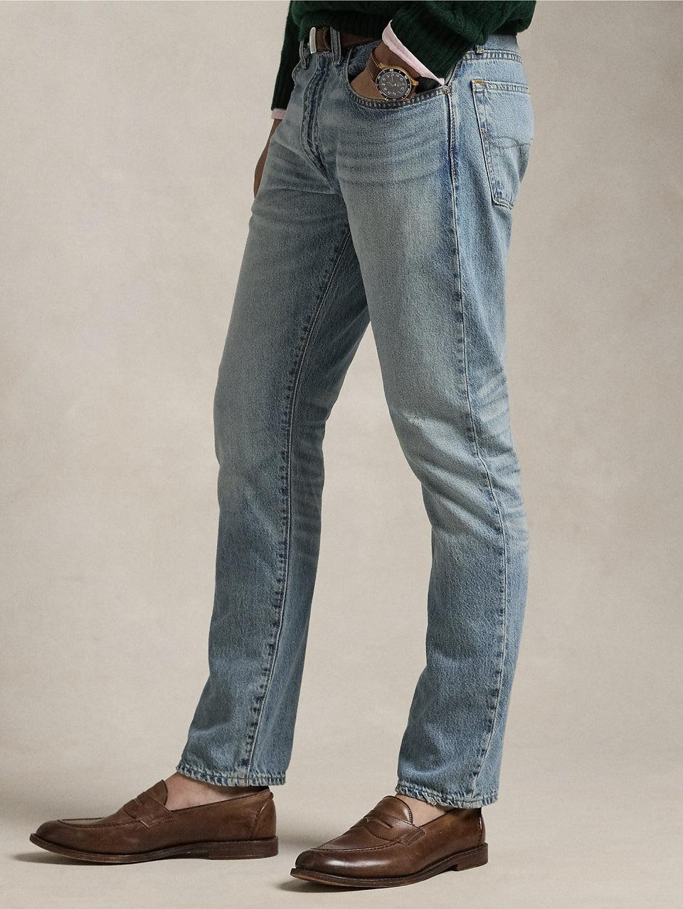 RALPH LAUREN Jeans Parkside con Effetto Invecchiato Blu Outlet