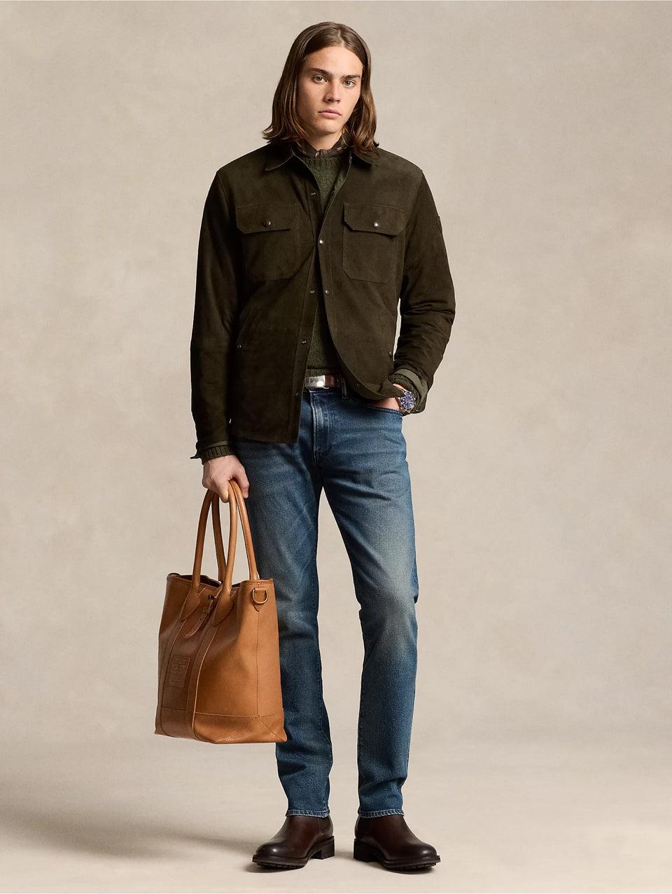 RALPH LAUREN Jeans Sullivan in Cotone Stretch Blu In Vendita