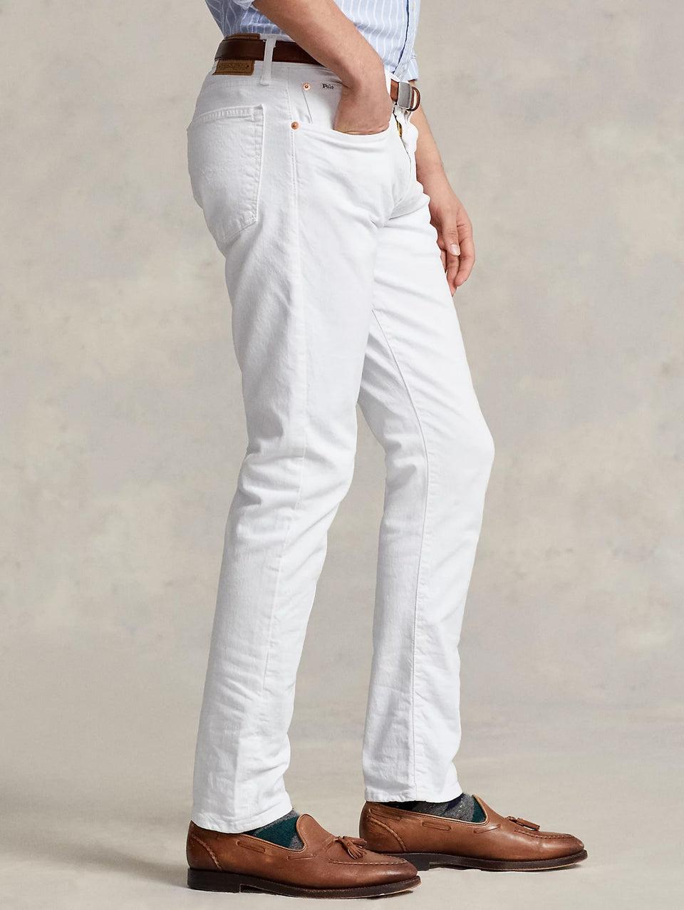 RALPH LAUREN Jeans Sullivan in Cotone Bull Slim Fit Bianco Hotsell