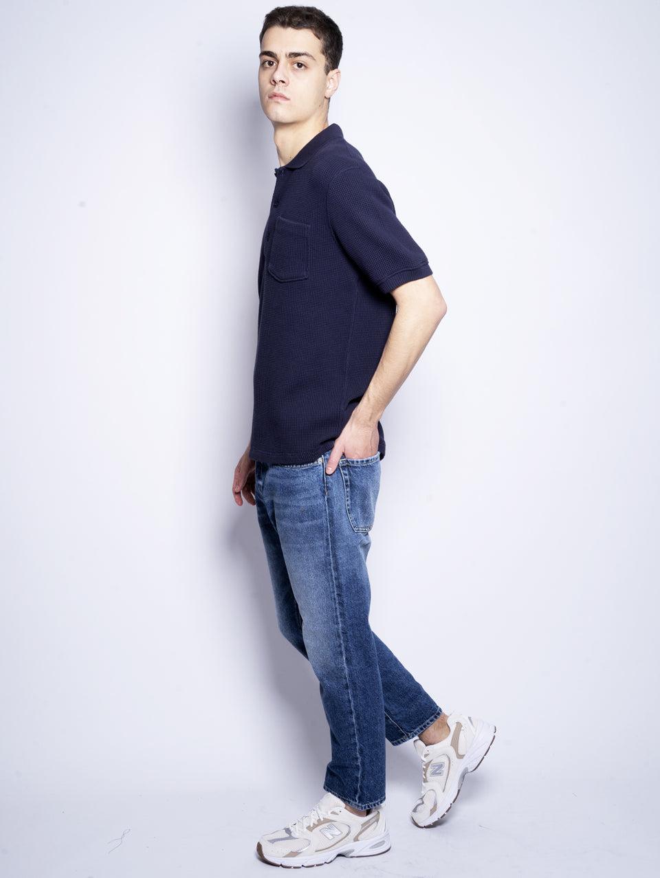 ICON DENIM Jeans Josh Gamba Dritta Blu Saldi Di Fabbrica