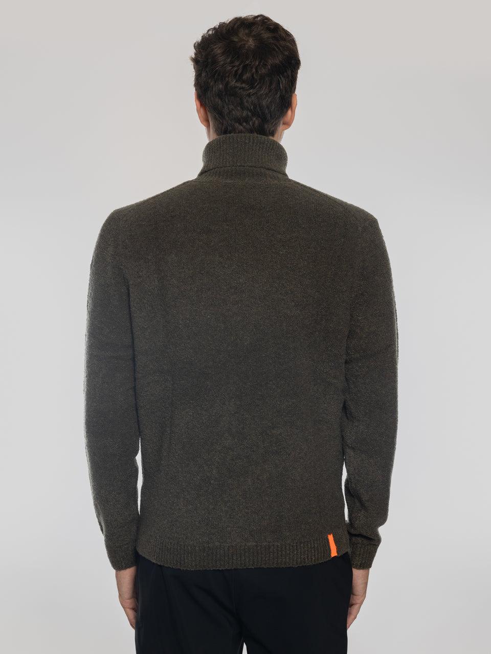 RRD Maglia Dolcevita in Lana Bouclé Militare Moda